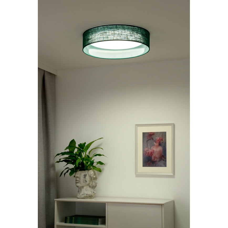 Duolla - Iluminação de teto LED ROLLER LED/24W/230V diâmetro 45 cm verde