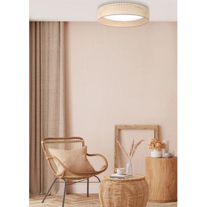 Duolla - Iluminação de teto LED ROLLER LED/24W/230V diâmetro 45 cm vime