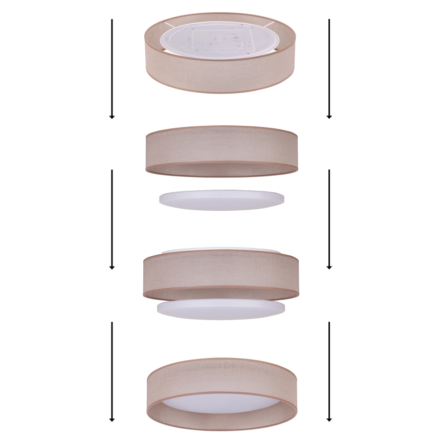 Duolla - Iluminação de teto LED ROLLER LED/24W/230V diâmetro 45 cm vime