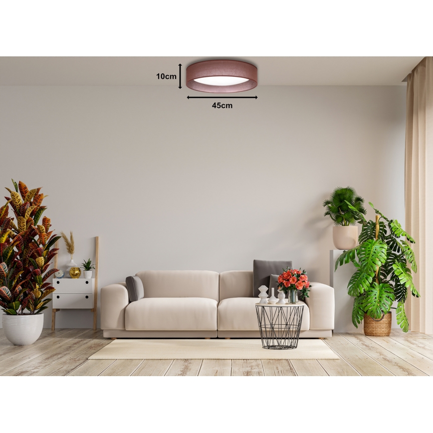 Duolla - Iluminação de teto LED ROLLER LED/24W/230V escuro diâmetro 45 cm castanho