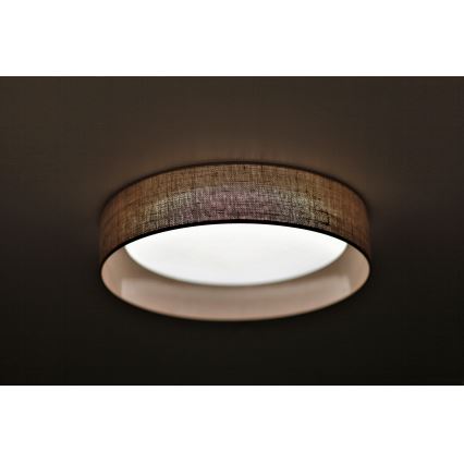 Duolla - Iluminação de teto LED ROLLER LED/24W/230V iluminação diâmetro 45 cm castanho