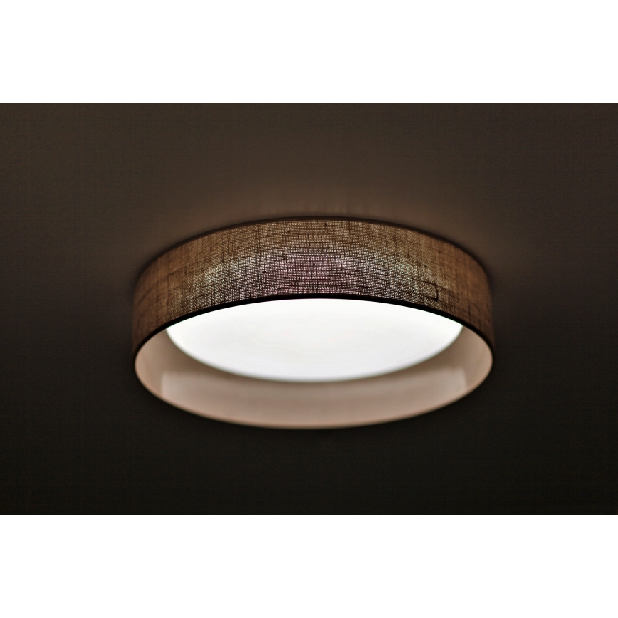 Duolla - Iluminação de teto LED ROLLER LED/24W/230V iluminação diâmetro 45 cm castanho