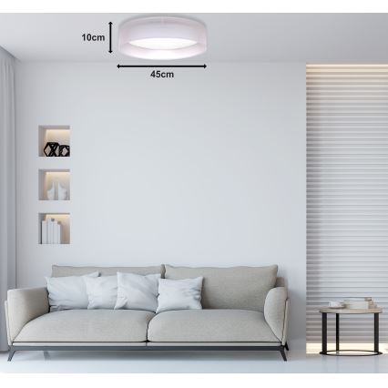 Duolla - Iluminação de teto LED ROLLER LED/24W/230V iluminação diâmetro 45 cm cinzento