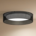 Duolla - Iluminação de teto LED ROLLER RATTAN LED/24W/230V diâmetro 45 cm preto