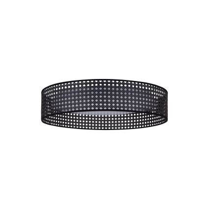 Duolla - Iluminação de teto LED ROLLER RATTAN LED/24W/230V diâmetro 45 cm preto