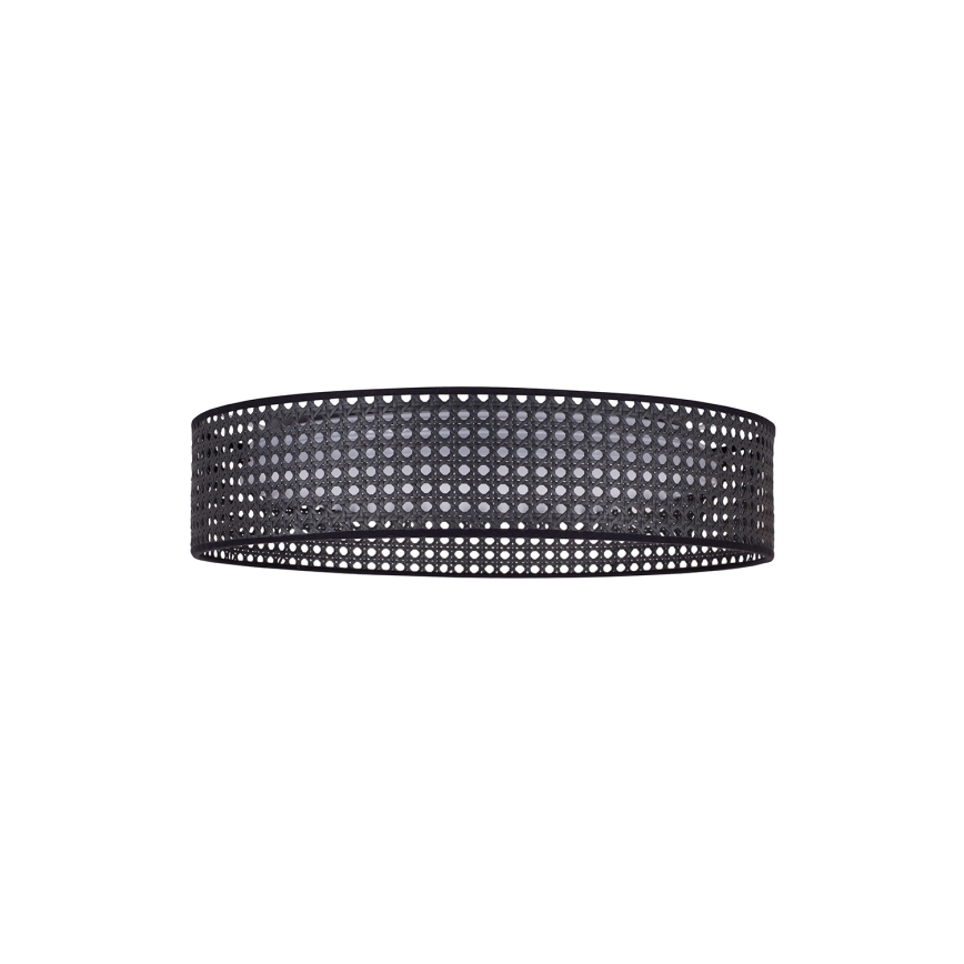 Duolla - Iluminação de teto LED ROLLER RATTAN LED/24W/230V diâmetro 45 cm preto