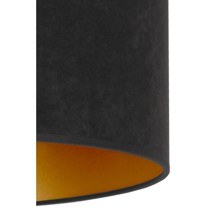 Duolla - Iluminação de teto ROLLER 1xE27/15W/230V diâmetro 40 cm preto/dourado