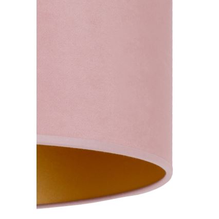 Duolla - Iluminação de teto ROLLER 1xE27/15W/230V diâmetro 40 cm rosa/dourado