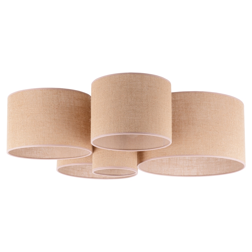 Duolla - Iluminação de teto ROLLER PENTO 5xE27/60W/230V bege