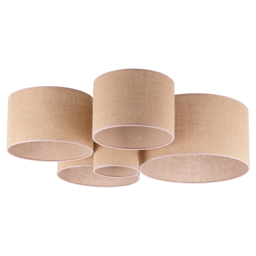 Duolla - Iluminação de teto ROLLER PENTO 5xE27/60W/230V bege