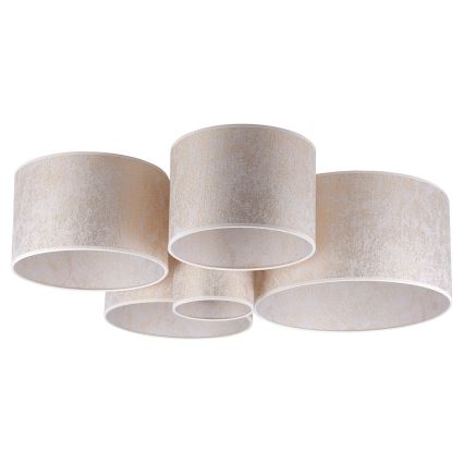 Duolla - Iluminação de teto ROLLER PENTO 5xE27/60W/230V dourada