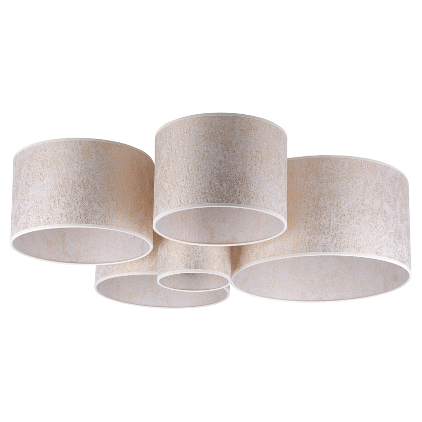 Duolla - Iluminação de teto ROLLER PENTO 5xE27/60W/230V dourada
