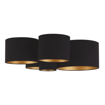 Duolla - Iluminação de teto ROLLER PENTO 5xE27/60W/230V preto/dourada