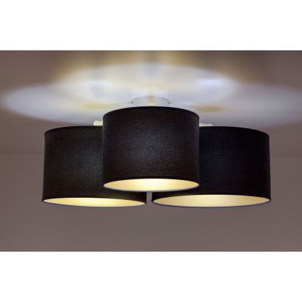 Duolla - Iluminação de teto ROLLER TRIO 3xE27/60W/230V antracite