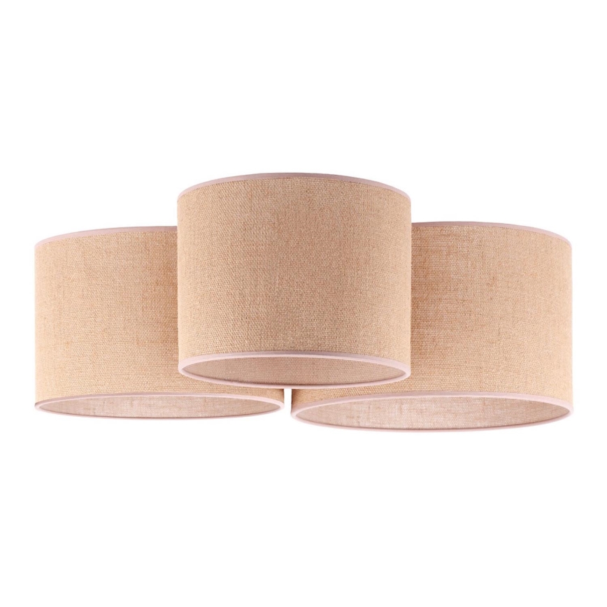 Duolla - Iluminação de teto ROLLER TRIO 3xE27/60W/230V bege