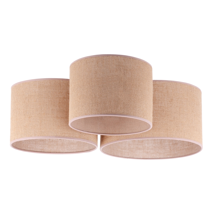 Duolla - Iluminação de teto ROLLER TRIO 3xE27/60W/230V bege