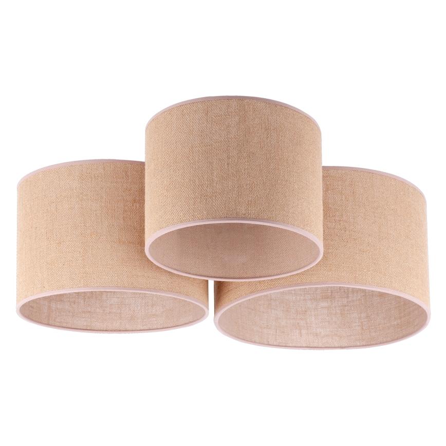 Duolla - Iluminação de teto ROLLER TRIO 3xE27/60W/230V bege