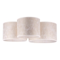 Duolla - Iluminação de teto ROLLER TRIO 3xE27/60W/230V branco/dourada