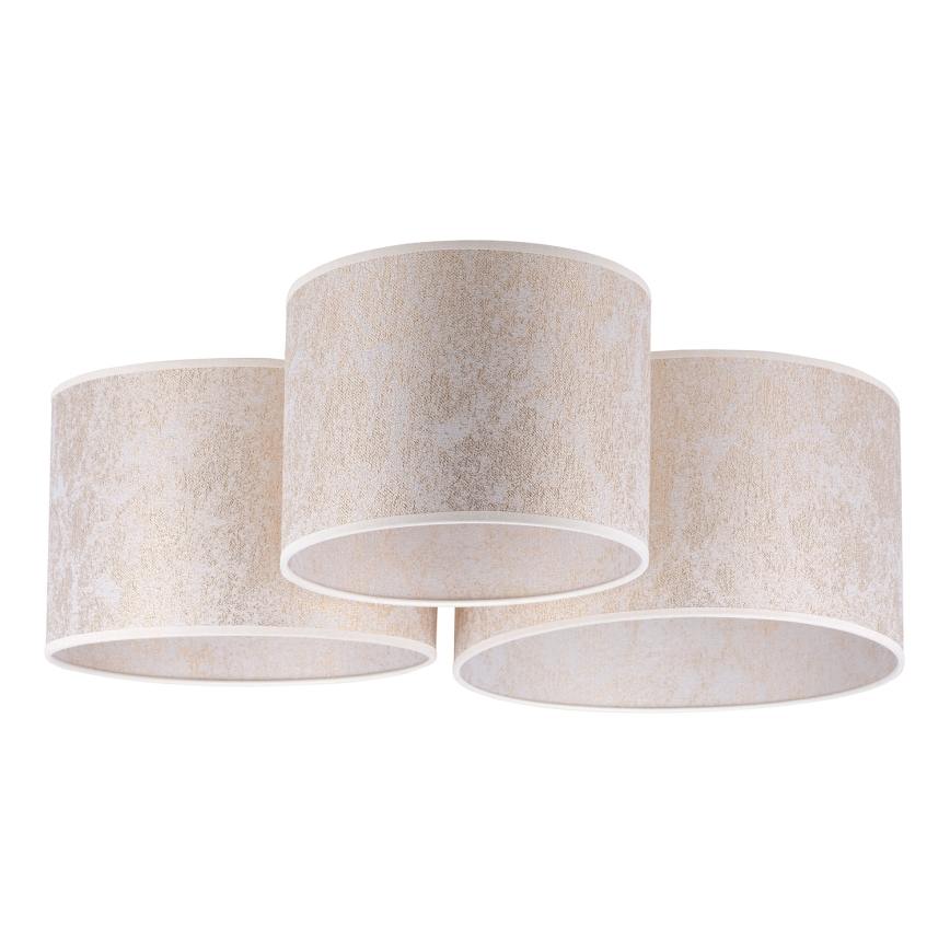 Duolla - Iluminação de teto ROLLER TRIO 3xE27/60W/230V branco/dourada