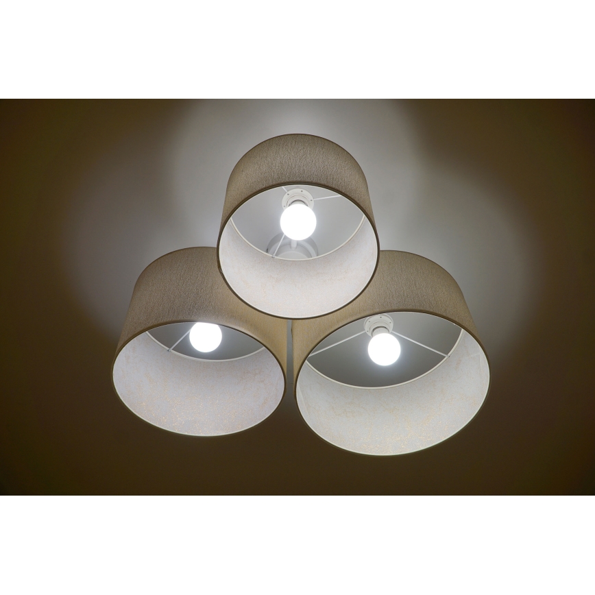 Duolla - Iluminação de teto ROLLER TRIO 3xE27/60W/230V branco/dourada