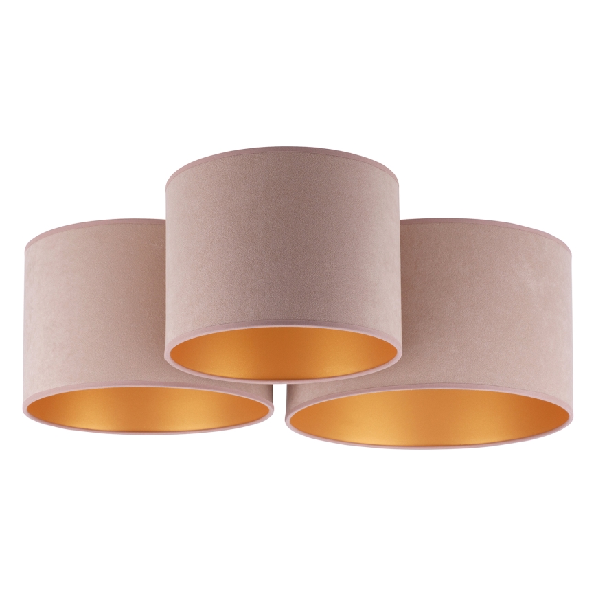 Duolla - Iluminação de teto ROLLER TRIO 3xE27/60W/230V castanho