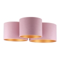 Duolla - Iluminação de teto ROLLER TRIO 3xE27/60W/230V rosa