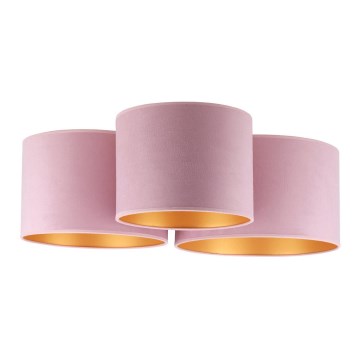 Duolla - Iluminação de teto ROLLER TRIO 3xE27/60W/230V rosa