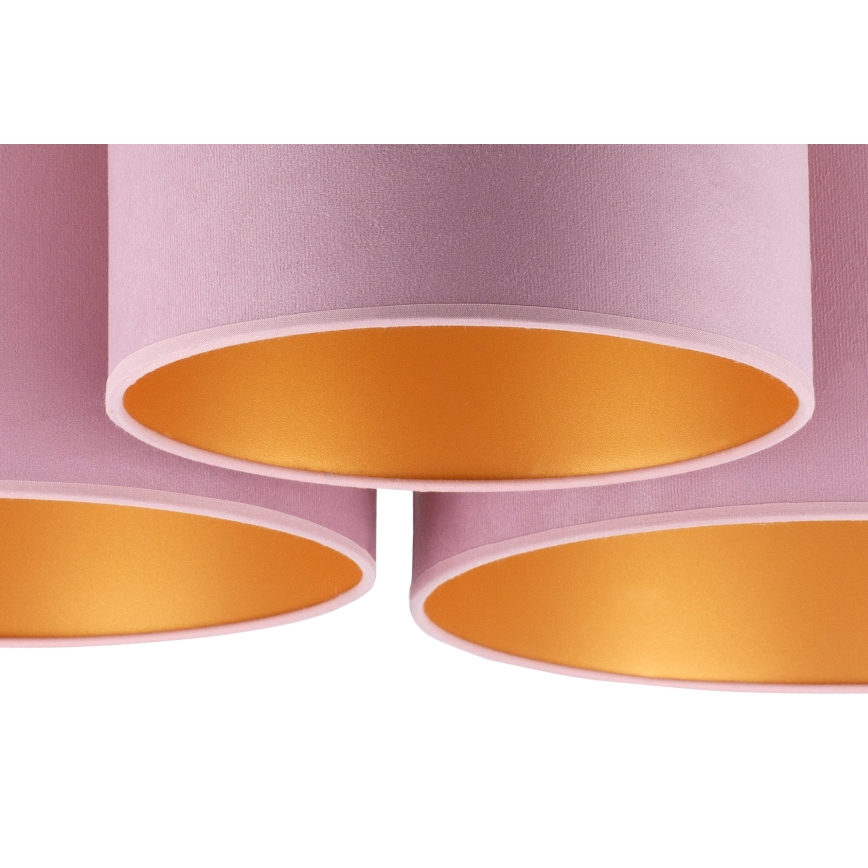 Duolla - Iluminação de teto ROLLER TRIO 3xE27/60W/230V rosa