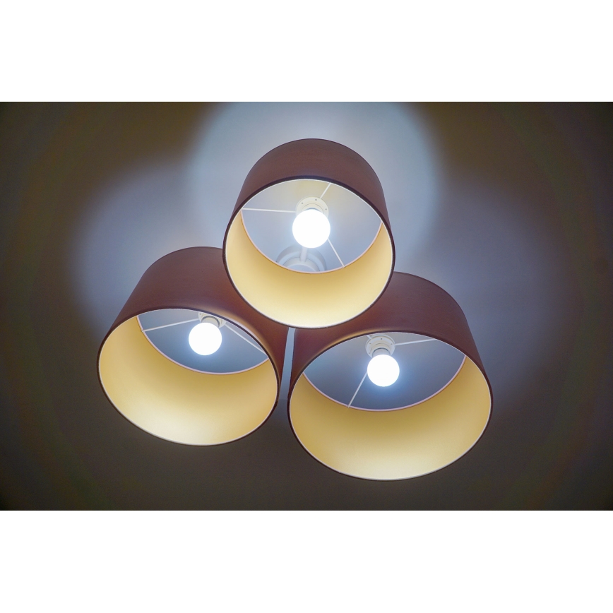 Duolla - Iluminação de teto ROLLER TRIO 3xE27/60W/230V rosa