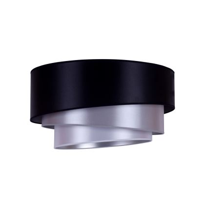 Duolla - Iluminação de teto TRIO 1xE27/15W/230V diâmetro 45 cm preto/prateado