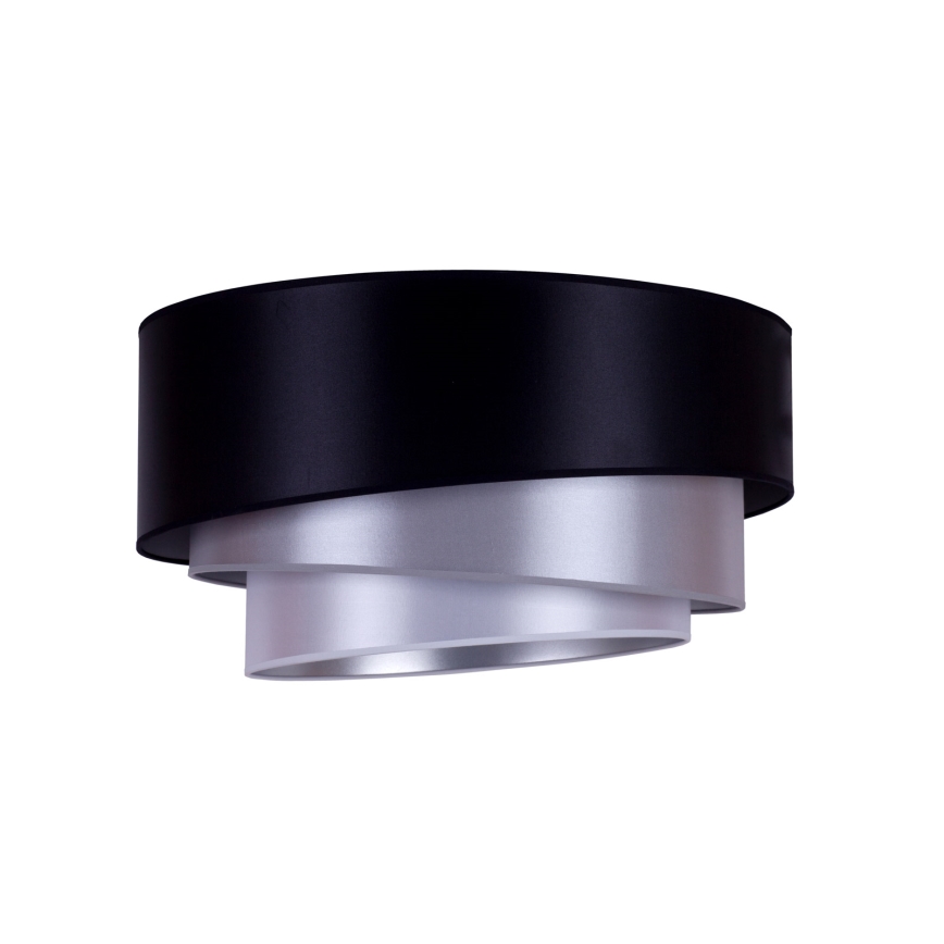 Duolla - Iluminação de teto TRIO 1xE27/15W/230V diâmetro 45 cm preto/prateado