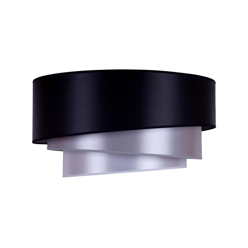 Duolla - Iluminação de teto TRIO 1xE27/15W/230V diâmetro 45 cm preto/prateado