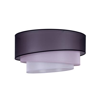 Duolla - Iluminação de teto TRIO 1xE27/15W/230V diâmetro 45 cm preto/rosa/prateado