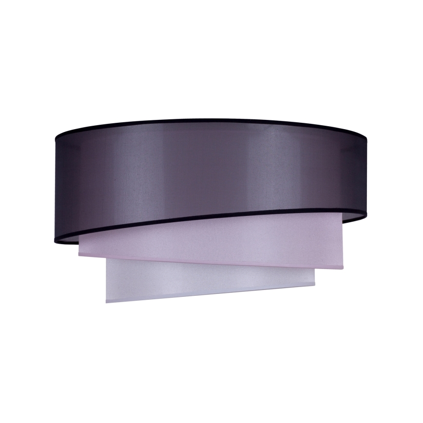 Duolla - Iluminação de teto TRIO 1xE27/15W/230V diâmetro 45 cm preto/rosa/prateado