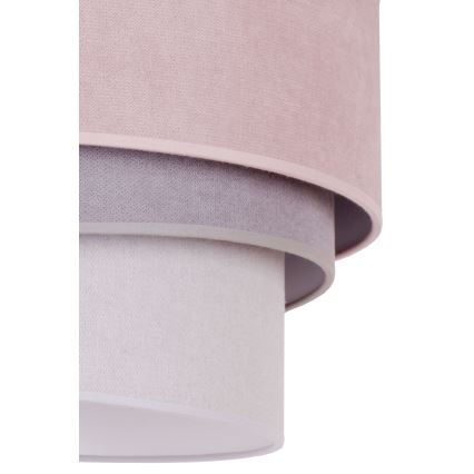 Duolla - Iluminação de teto TRIO 1xE27/15W/230V diâmetro 45 cm rosa/cinzento/branco