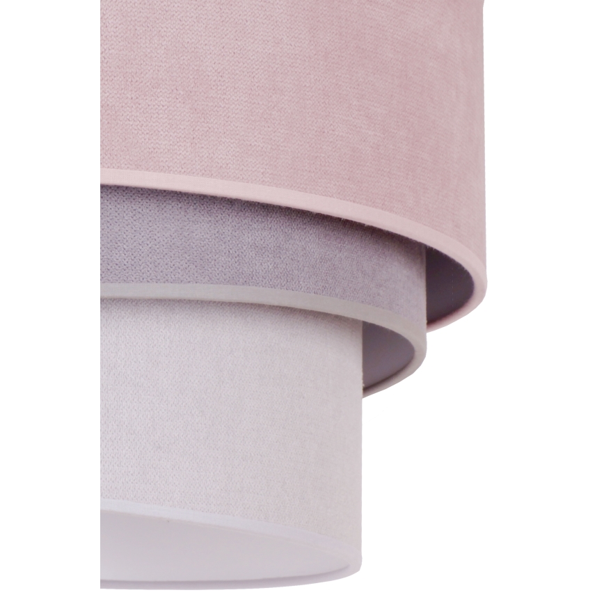 Duolla - Iluminação de teto TRIO 1xE27/15W/230V diâmetro 45 cm rosa/cinzento/branco