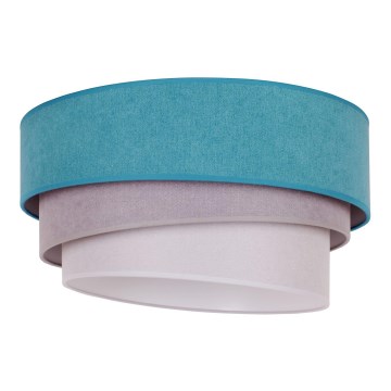 Duolla - Iluminação de teto TRIO 1xE27/15W/230V diâmetro 45 cm turquesa/cinzento/branco