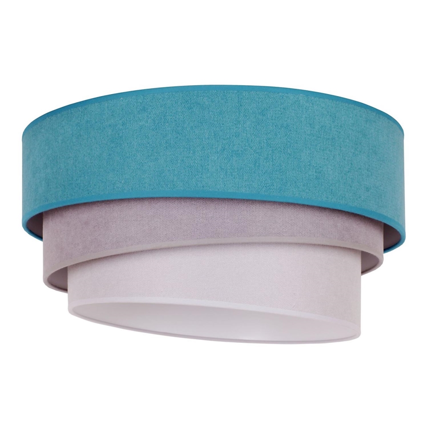 Duolla - Iluminação de teto TRIO 1xE27/15W/230V diâmetro 45 cm turquesa/cinzento/branco