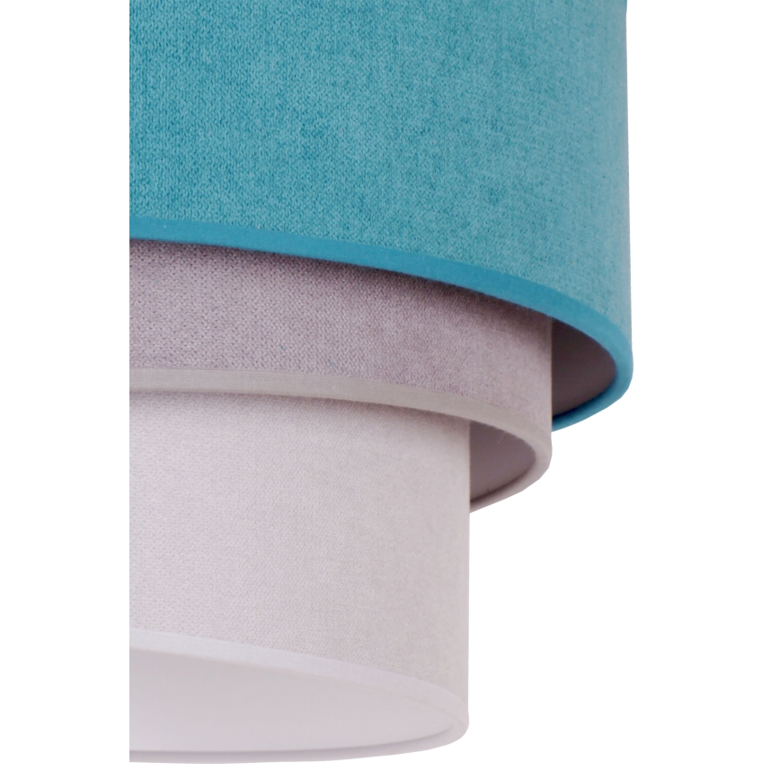 Duolla - Iluminação de teto TRIO 1xE27/15W/230V diâmetro 45 cm turquesa/cinzento/branco