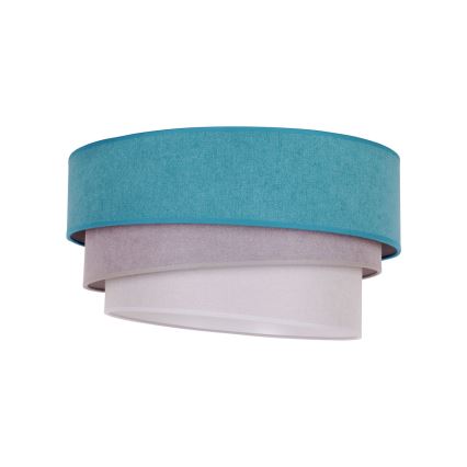 Duolla - Iluminação de teto TRIO 1xE27/15W/230V diâmetro 45 cm turquesa/cinzento/branco