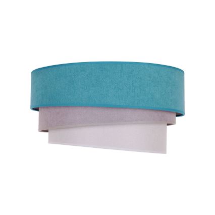 Duolla - Iluminação de teto TRIO 1xE27/15W/230V diâmetro 45 cm turquesa/cinzento/branco