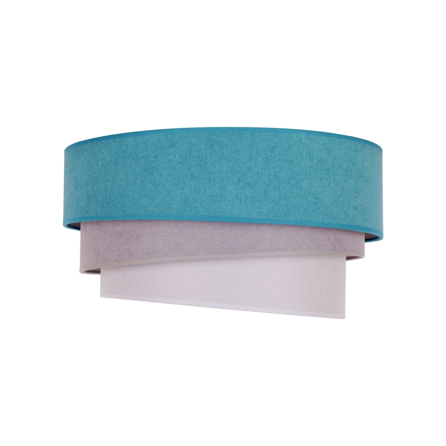 Duolla - Iluminação de teto TRIO 1xE27/15W/230V diâmetro 45 cm turquesa/cinzento/branco