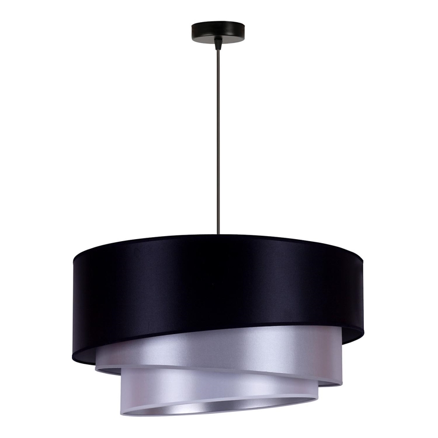 Duolla - Iluminação de teto TRIO 1xE27/15W/230V diâmetro 60 cm azul/prateado