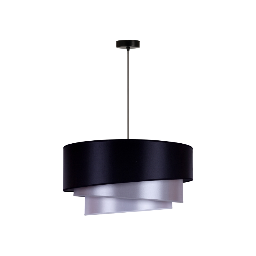Duolla - Iluminação de teto TRIO 1xE27/15W/230V diâmetro 60 cm azul/prateado