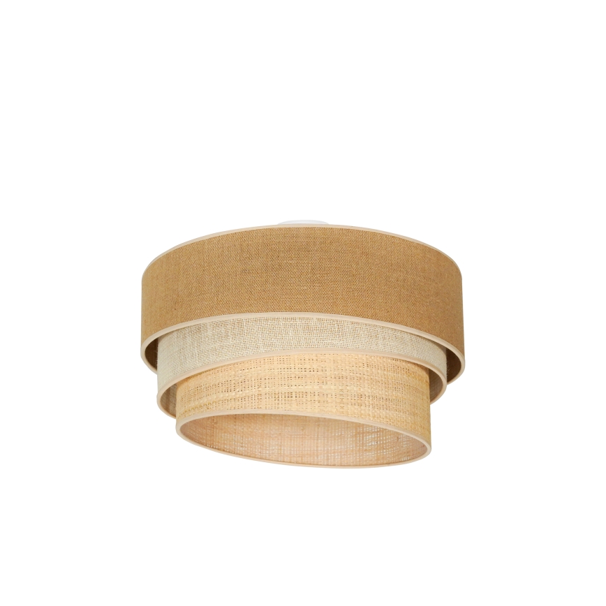 Duolla - Iluminação de teto YUTE TRIO 3xE27/15W/230V diâmetro 60 cm castanho/cinzento/bege