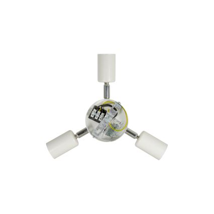 Duolla - Iluminação de teto YUTE TRIO 3xE27/15W/230V diâmetro 60 cm castanho/cinzento/bege