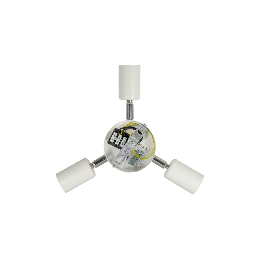Duolla - Iluminação de teto YUTE TRIO 3xE27/15W/230V diâmetro 60 cm castanho/cinzento/bege