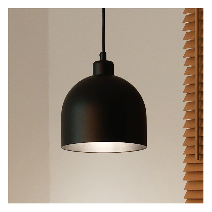 Duolla - Lustre em cabo IRONLINE 1xE27/15W/230V Ø17 cm preto