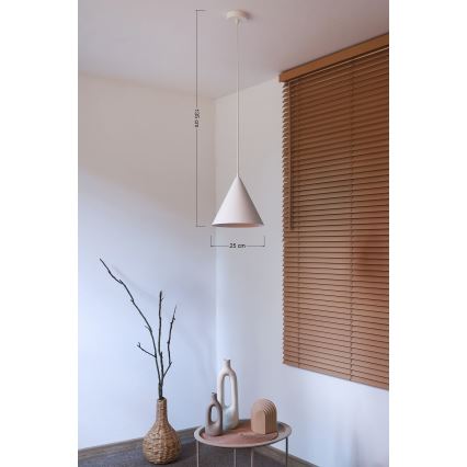 Duolla - Lustre pendente em cabo IRONLINE 1xG9/3W/230V Ø 25 cm branco
