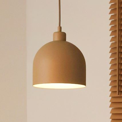 Duolla - Lustre suspenso em cabo IRONLINE 1xE27/15W/230V Ø 17 cm bege